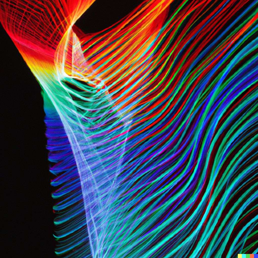 a representation of anxiety, light painting by Gabriel Dawe